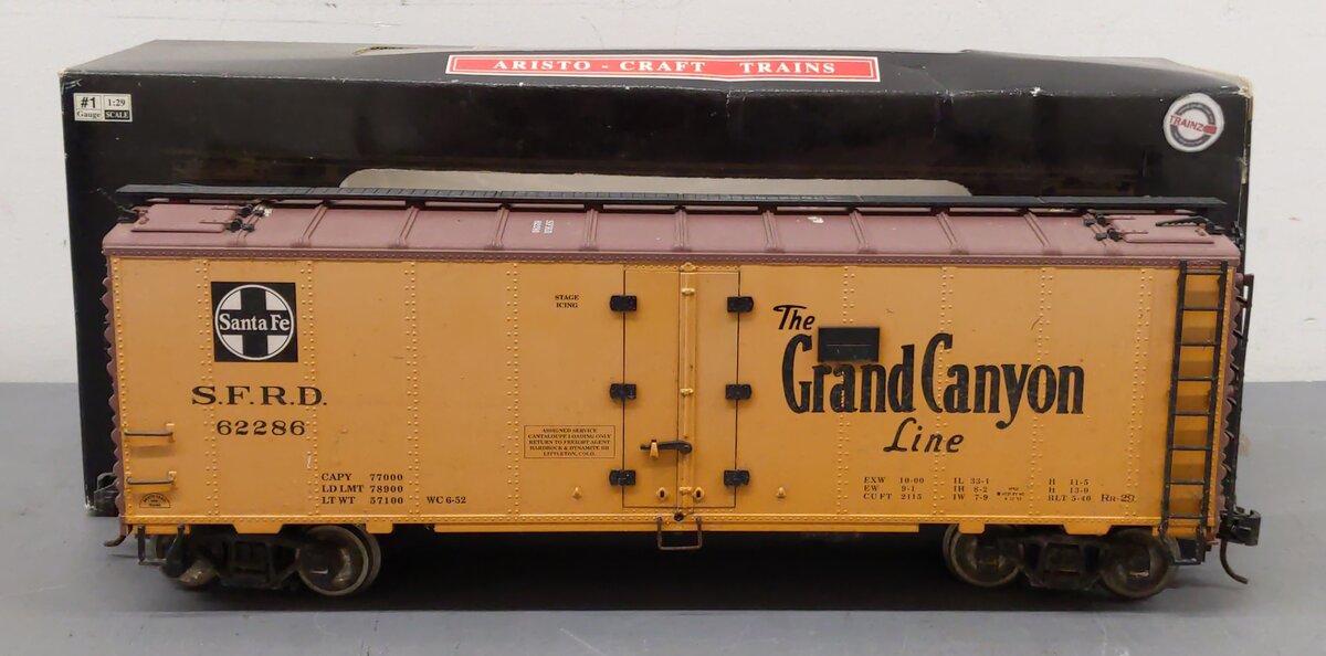 Aristo-Craft 46228-4 G Scale ATSF/Santa Fe El Capitan Reefer #62286 VG/Box
