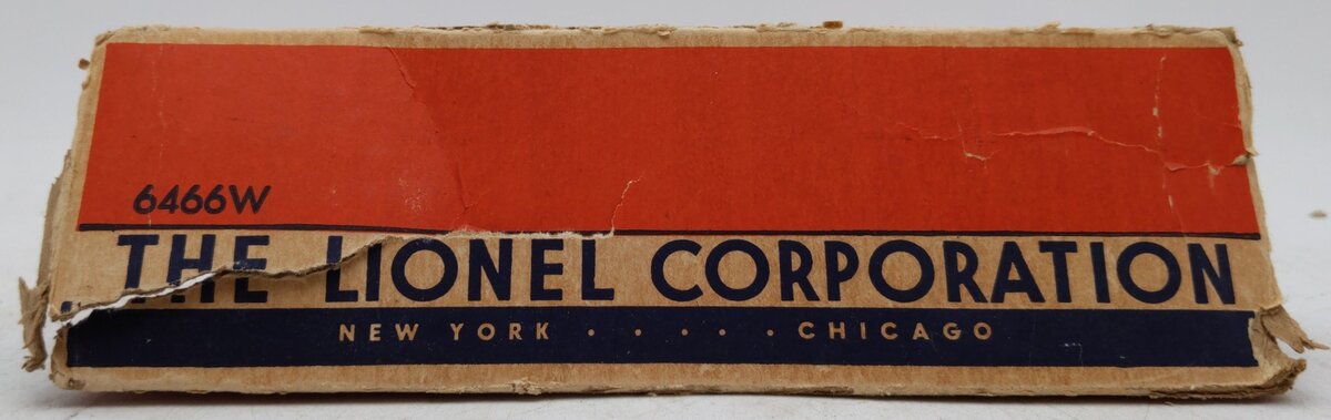 Lionel 6466W Vintage O Lionel Lines Operating Whistle Tender VG/Box