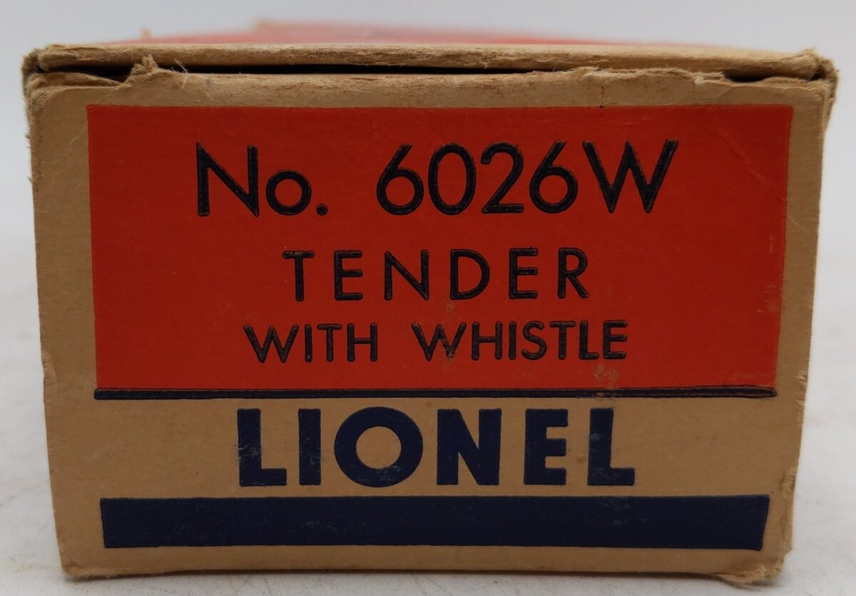 Lionel 6026W Vintage O Lionel Lines Whistle Tender VG/Box