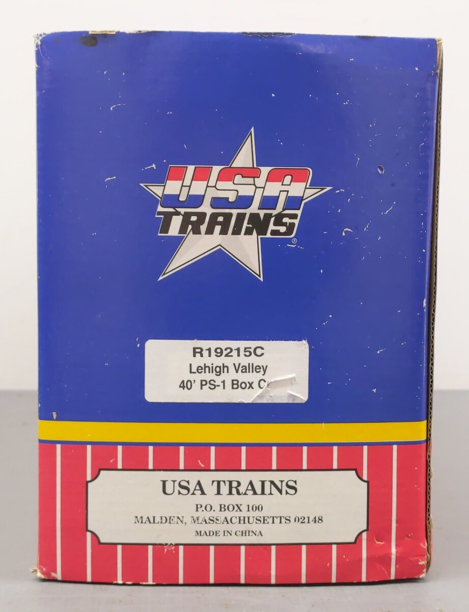 USA Trains R19215C G Lehigh Valley 40 Ft. PS-1 Simulated Steel Box Car VG/Box