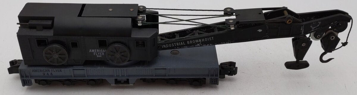 American Flyer 944 Vintage S Brownhoist Operating Crane Car VG/Box