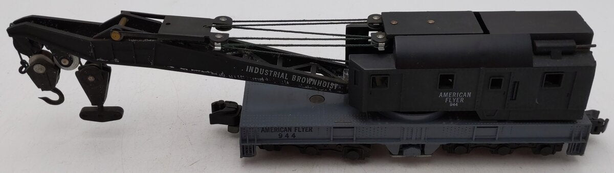 American Flyer 944 Vintage S Brownhoist Operating Crane Car VG/Box