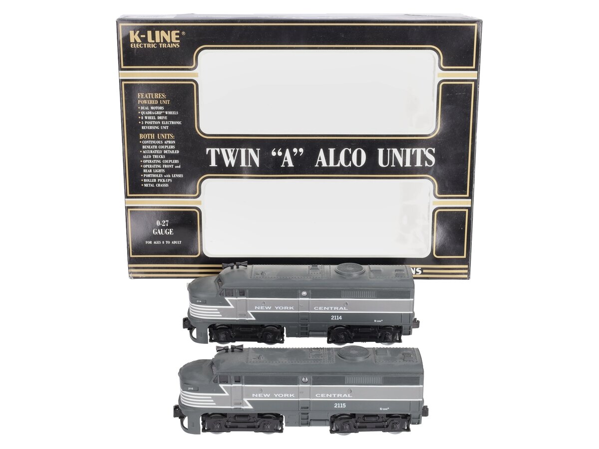 K-Line K2114 O New York Central Alco AA Diesel Locomotive Set EX/Box
