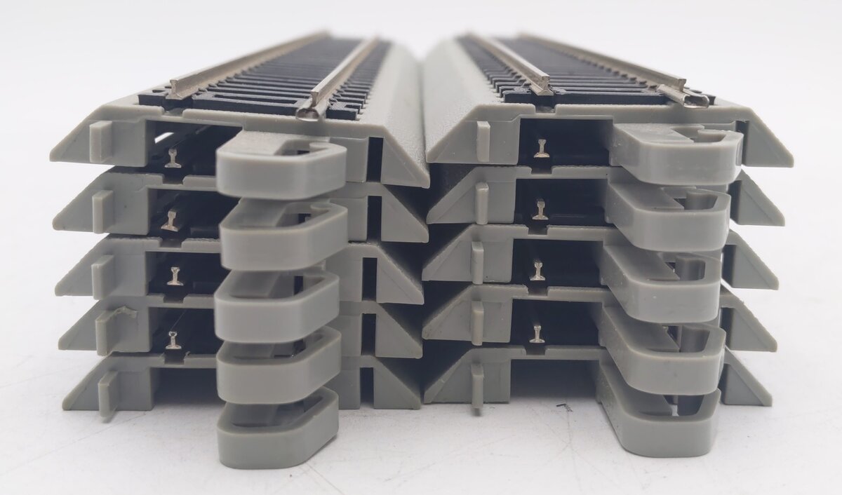 Bachmann 92123-A4 HO Nickel Silver Straight E-Z Track Sections (10) EX