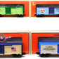 Lionel Assorted O Gauge "I Love" Boxcars: 19969, 19986, 29908, 29921 [4] LN/Box