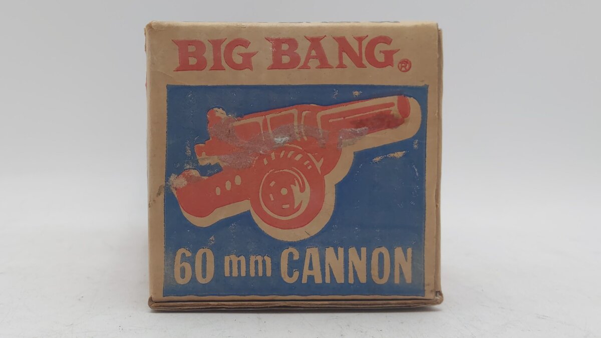 Conestoga Company Vintage Big Bang 60mm Cannon Cast Iron Toy EX/Box