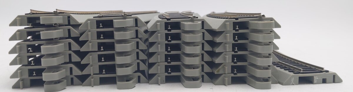Bachmann HO Gauge Assorted Nickel-Silver E-Z Track Curved Track Sections [25] EX