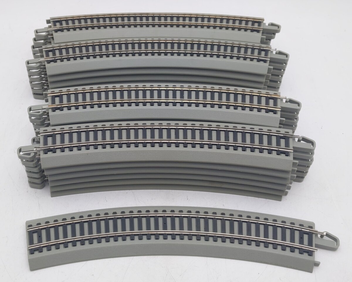 Bachmann HO Gauge Assorted Nickel-Silver E-Z Track Curved Track Sections [25] EX
