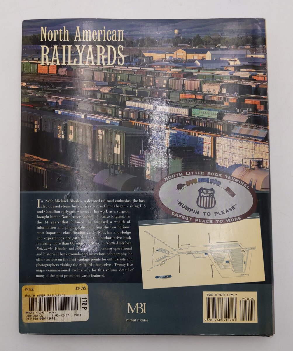 North American Railyards Hardcover Book By M.D. Rhodes, Michael VG