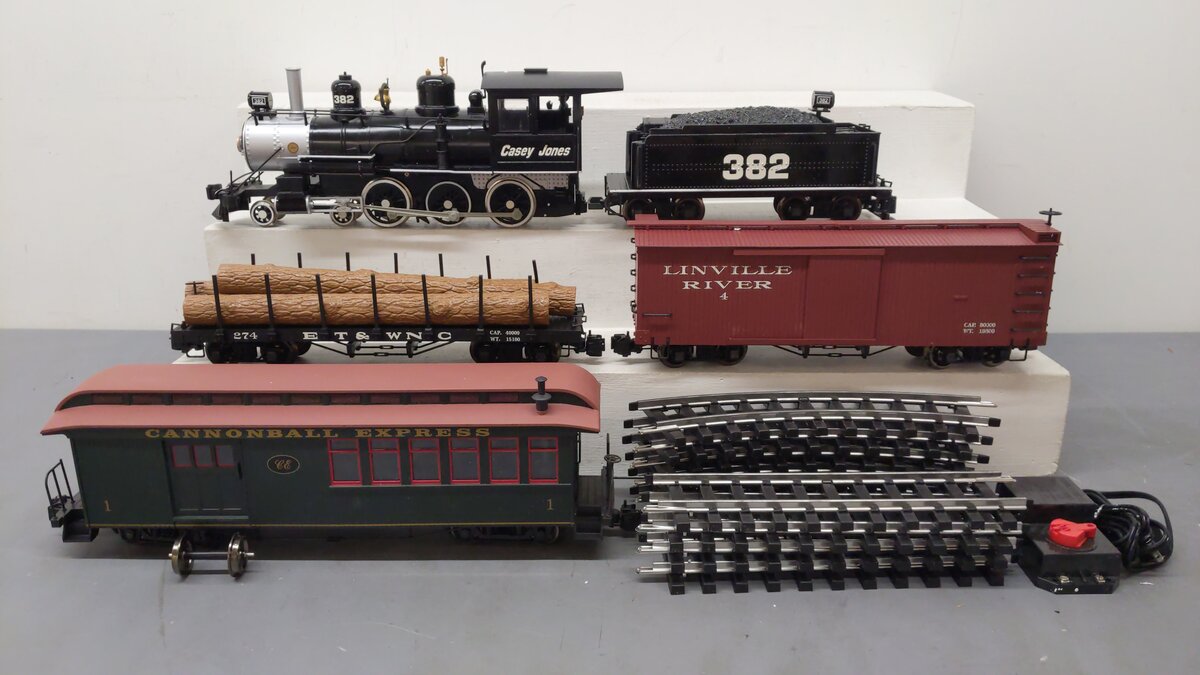Bachmann 90039 Casey Jones G Gauge Steam Train Set VG/Box