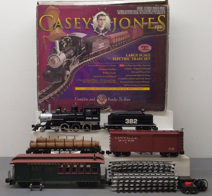 Bachmann 90039 Casey Jones G Gauge Steam Train Set VG/Box