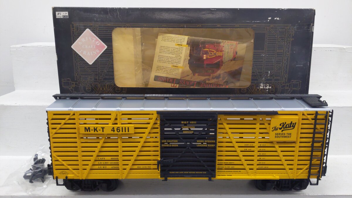 Aristo-Craft 46111 G Scale Missouri-Kansas-Texas Stock Car #46111 EX/Box