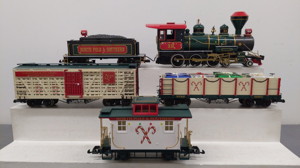Bachmann 90061 Northern Lights G Gauge Steam Train Set VG/Box