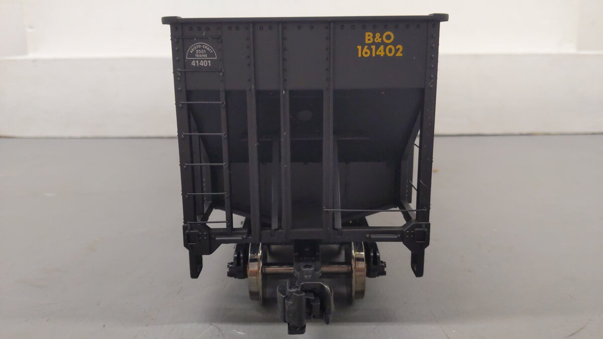 Aristo-Craft 41401 B&O 3 Bay 100K Coal Hopper #161402 (Metal Wheels) EX/Box