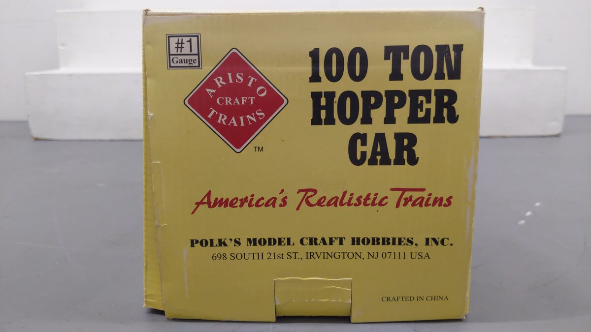 Aristo-Craft 41401 B&O 3 Bay 100K Coal Hopper #161402 (Metal Wheels) EX/Box