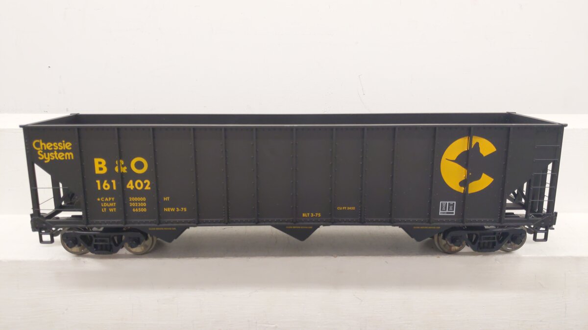 Aristo-Craft 41401 B&O 3 Bay 100K Coal Hopper #161402 (Metal Wheels) EX/Box