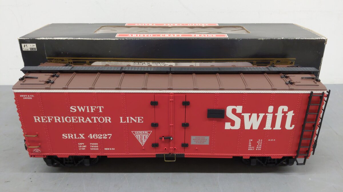 Aristo-Craft 46227 G Scale Swift Steel Reefer Car EX/Box