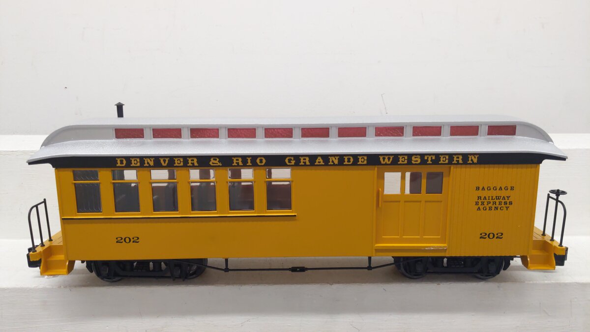 Aristo-Craft 89792 G Scale Denver & Rio Grande Western Combine Car #202 EX/Box