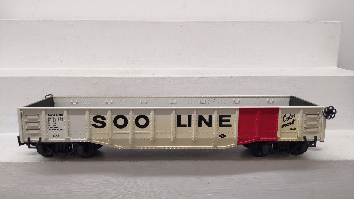 Aristo-Craft ART41001 G Scale SOO line Gondola/ Watermark VG/Box