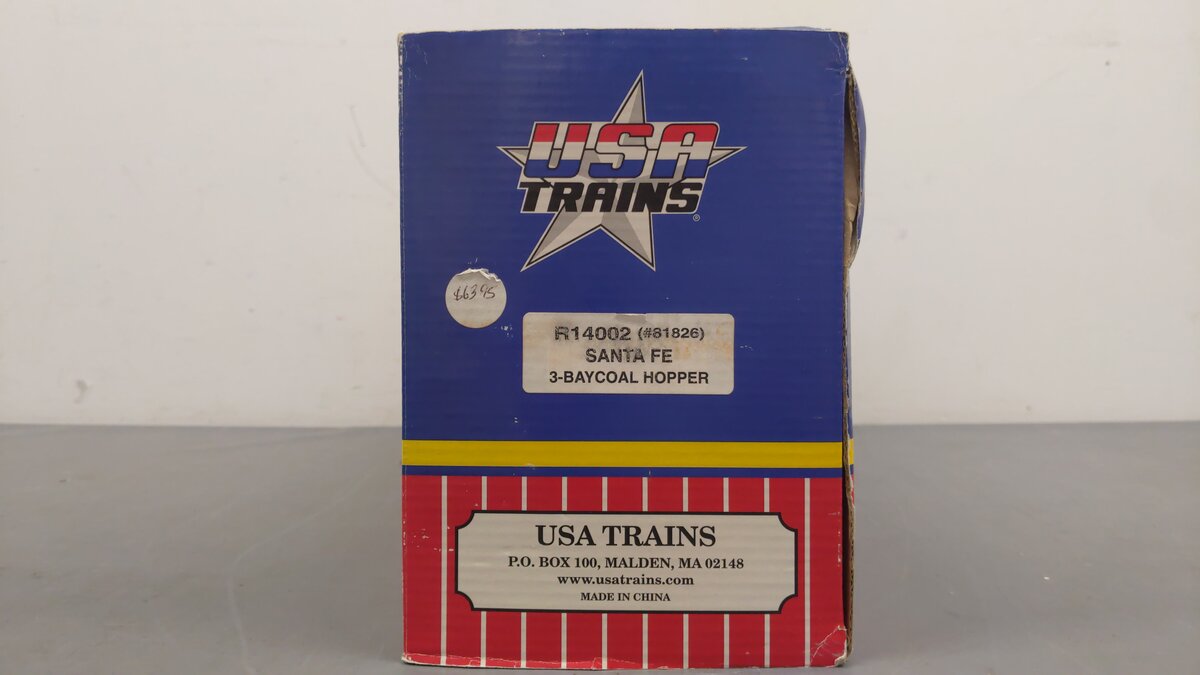 USA Trains R14002 G Santa Fe 70 Ton 3 Bay Coal Hoppers (Mineral Brown) EX/Box