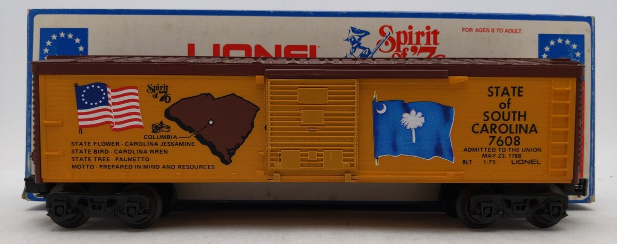Lionel 6-7608 O Gauge State of South Carolina Boxcar #7608 EX/Box
