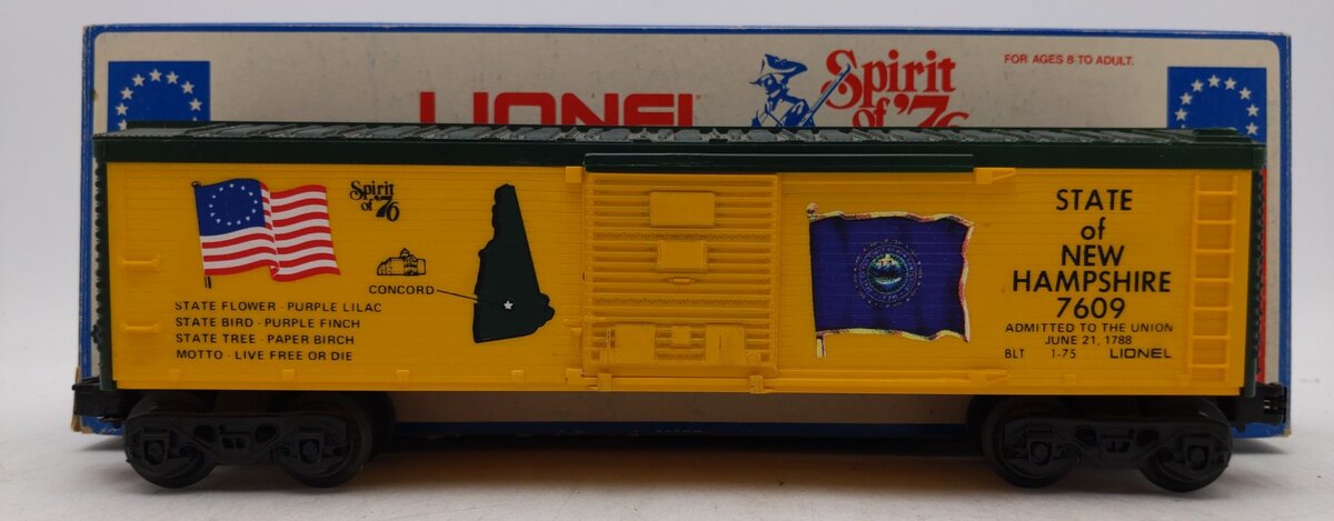 Lionel 6-7609 O Gauge State of New Hampshire Boxcar #7609 EX/Box