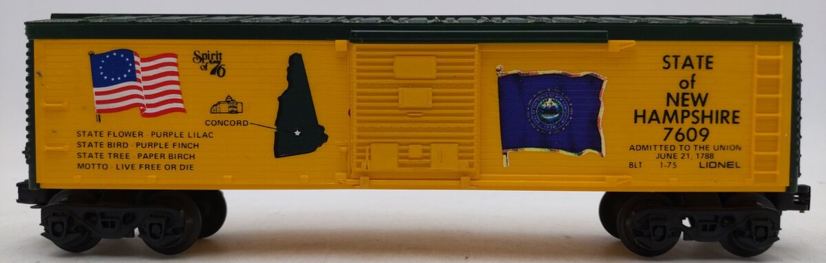 Lionel 6-7609 O Gauge State of New Hampshire Boxcar #7609 EX/Box