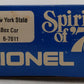 Lionel 6-7611 O Gauge State of New York Boxcar #7611 EX/Box