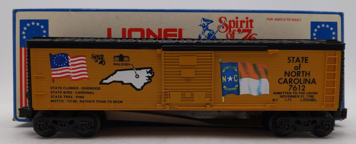 Lionel 6-7612 O Gauge State of North Carolina Boxcar #7612 EX/Box