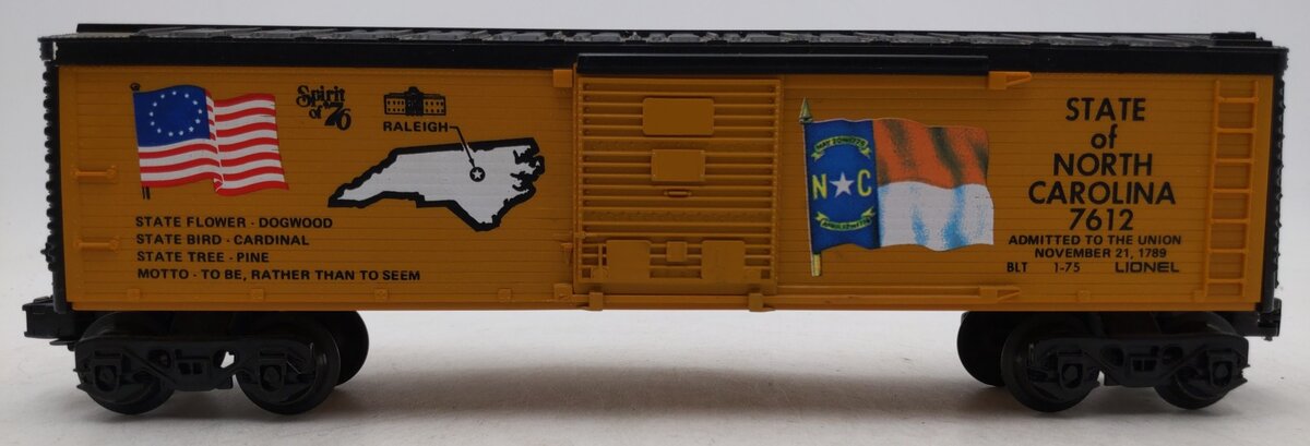 Lionel 6-7612 O Gauge State of North Carolina Boxcar #7612 EX/Box
