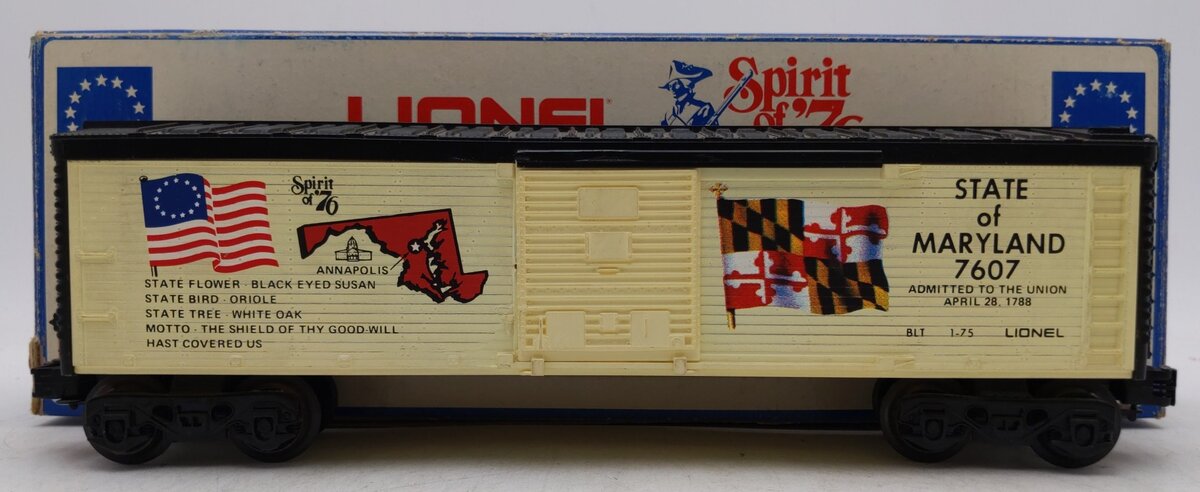 Lionel 6-7607 O Gauge State of Maryland Boxcar #7607 EX/Box