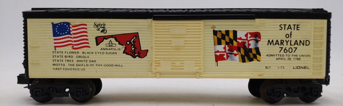 Lionel 6-7607 O Gauge State of Maryland Boxcar #7607 EX/Box