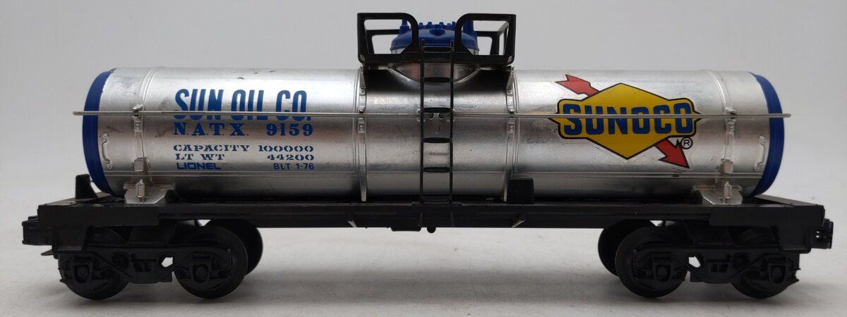 Lionel 6-9159 O Gauge Sunoco Chrome Single Dome Tank Car EX/Box