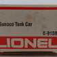 Lionel 6-9159 O Gauge Sunoco Chrome Single Dome Tank Car EX/Box