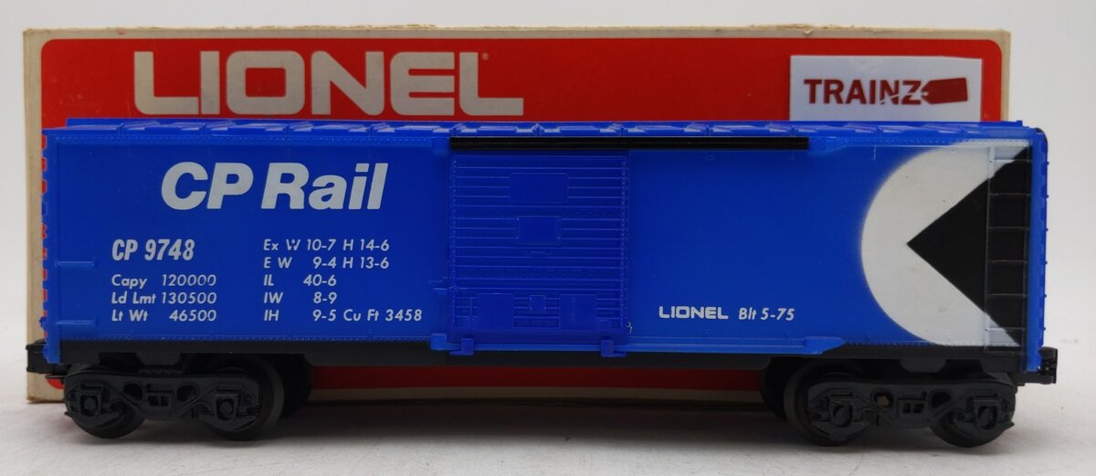 Lionel 6-9748 O Gauge CP Rail Blue Boxcar #9748 EX/Box