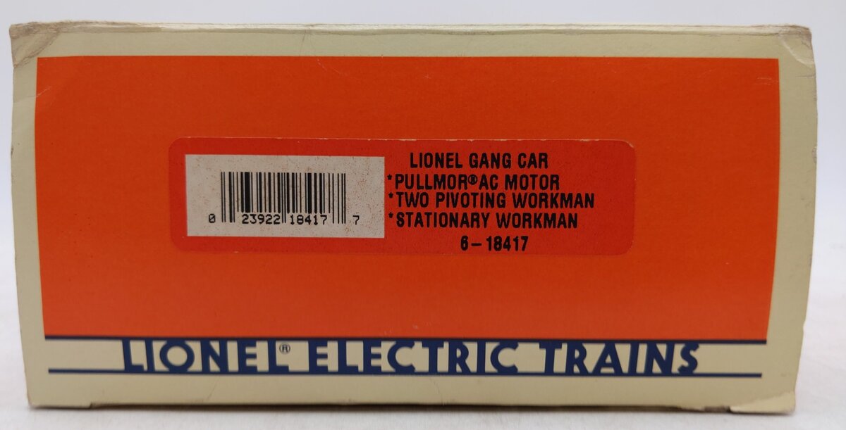 Lionel 6-18417 O Gauge Lionel Gang Car VG/Box