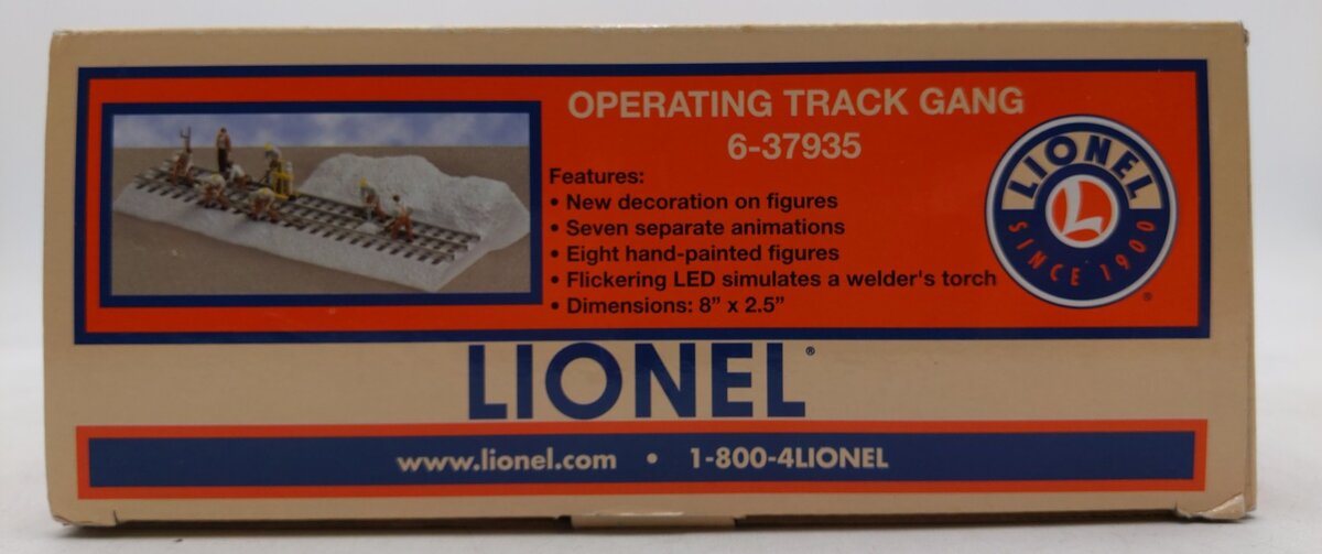 Lionel 6-37935 O Gauge Operating Track Gang EX/Box