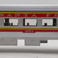 Lionel 6-29093 O Gauge Santa Fe Streamlined Coach Car #3153 EX