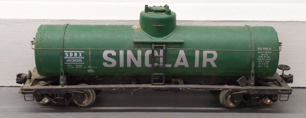 Aristo-Craft 41305 G Scale Sinclair Single Dome Tank Car VG/Box