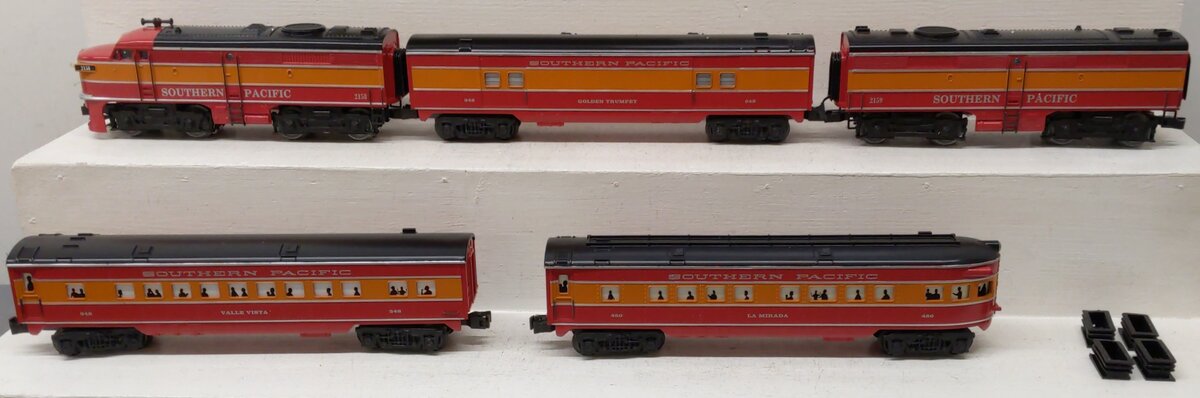 K-Line K1602 O Gauge Southern Pacific Daylight Diesel Passenger Train Set EX/Box
