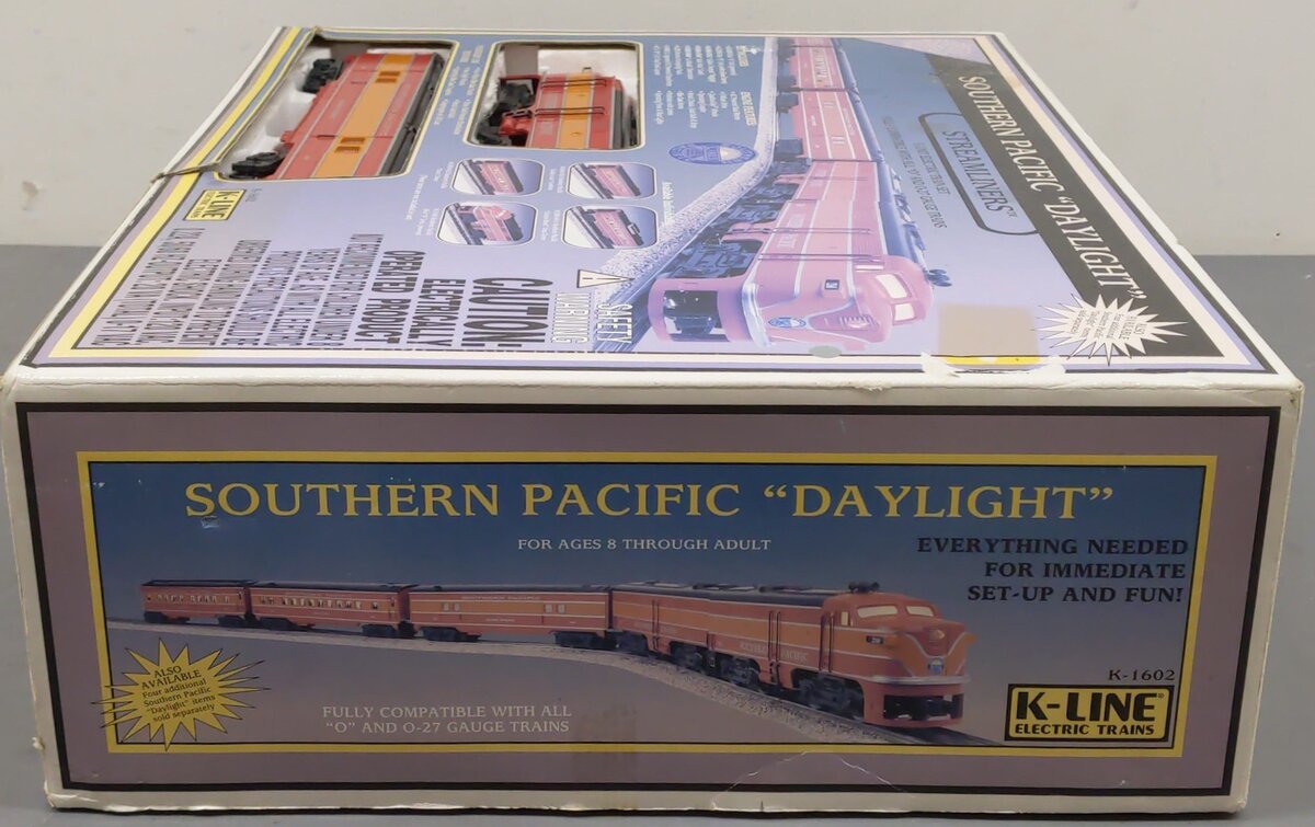 K-Line K1602 O Gauge Southern Pacific Daylight Diesel Passenger Train Set EX/Box