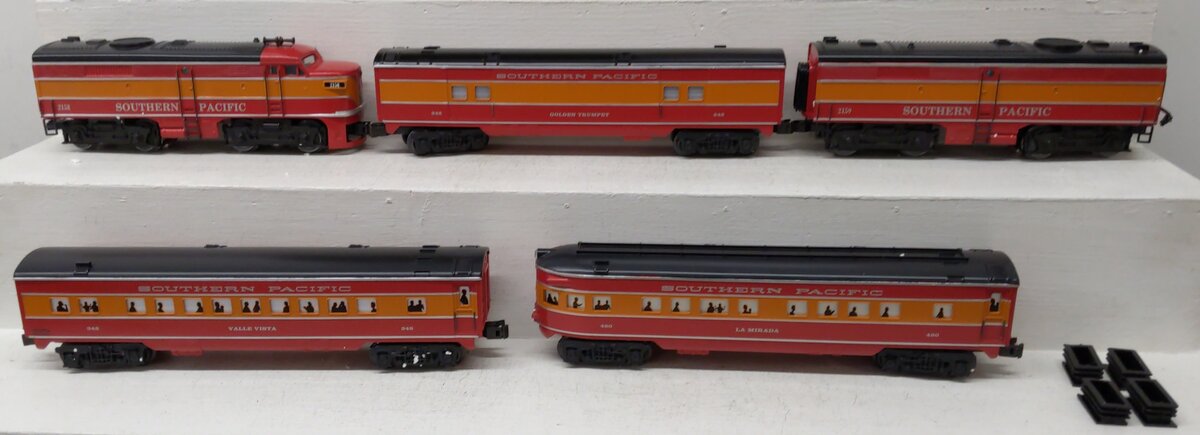 K-Line K1602 O Gauge Southern Pacific Daylight Diesel Passenger Train Set EX/Box