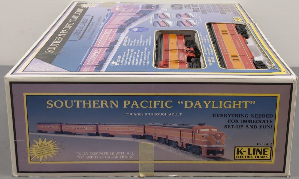 K-Line K1602 O Gauge Southern Pacific Daylight Diesel Passenger Train Set EX/Box