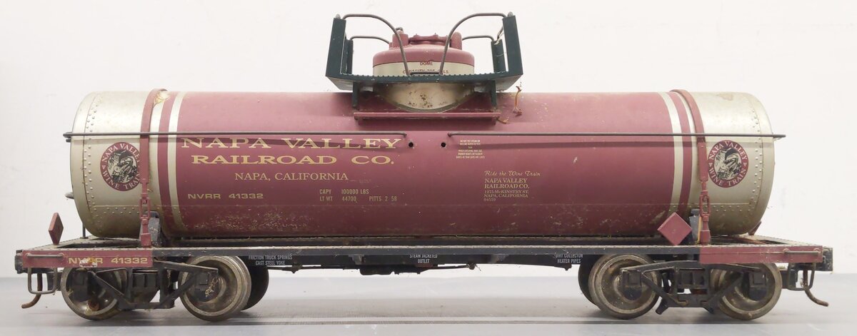 Aristo-Craft 41332 G Scale Napa Valley Railroad Co. Tank Car #41332 VG/Box