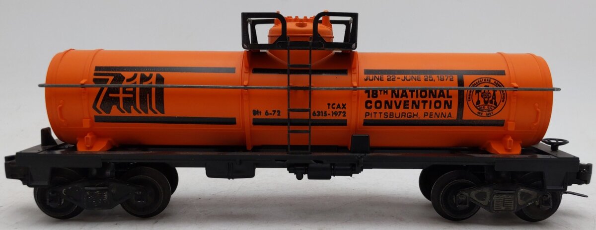 Lionel 6315-1972 O MPC TCA 18th National Convention Single Dome Tank Car EX
