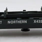 Lionel 6-26825 O Gauge Great Northern Operating Log Dump Car #4329 LN/Box