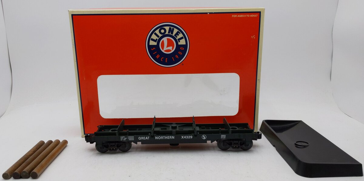 Lionel 6-26825 O Gauge Great Northern Operating Log Dump Car #4329 LN/Box
