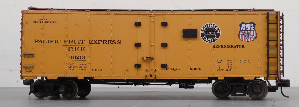 Aristo-Craft 46201 G Pacific Fruit Express Reefer (Metal Wheels) VG/Box