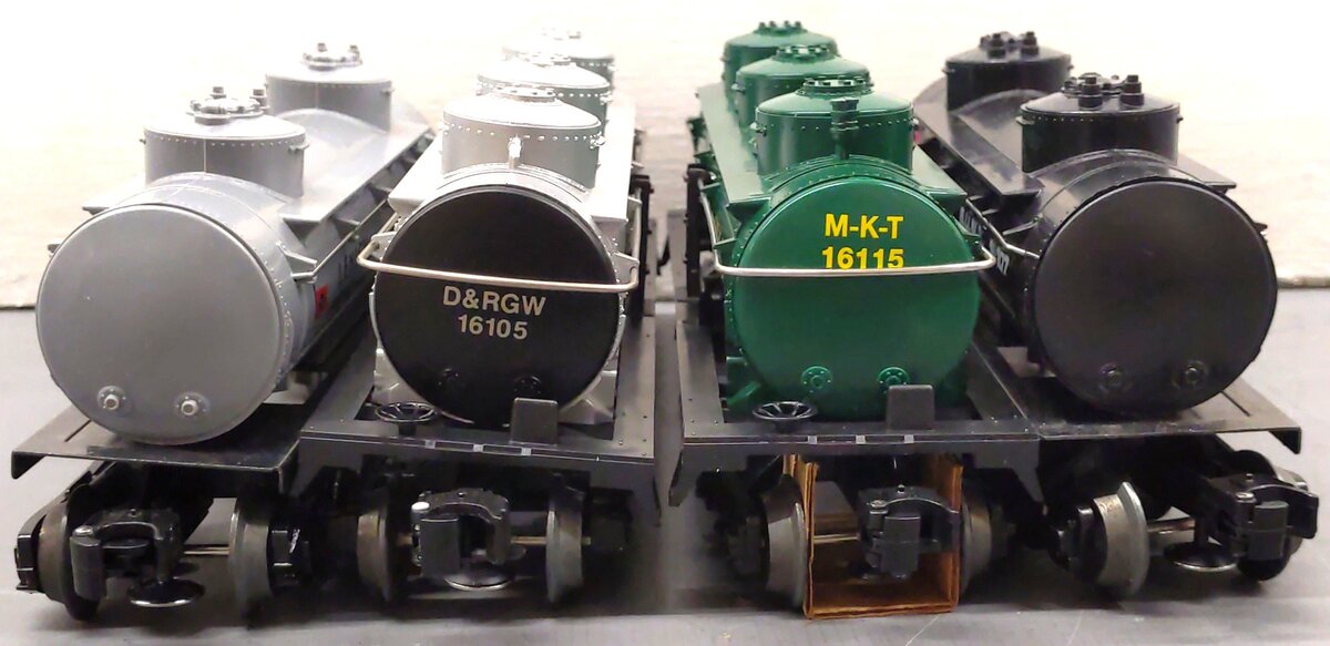 Lionel O Gauge Tank Cars: 16103, 16105, 16107, 16115 [4] LN/Box
