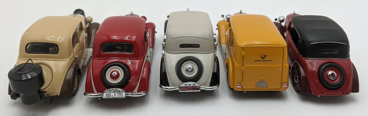 Schuco 1:43 Diecast Assorted Mercedes 170V Cars [5] VG